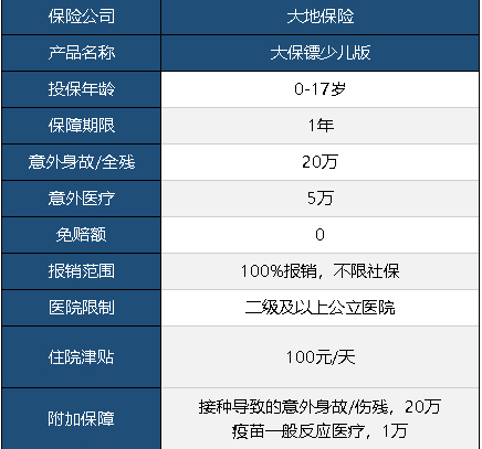 大保鏢意外險少兒版怎么樣 值不值得買？